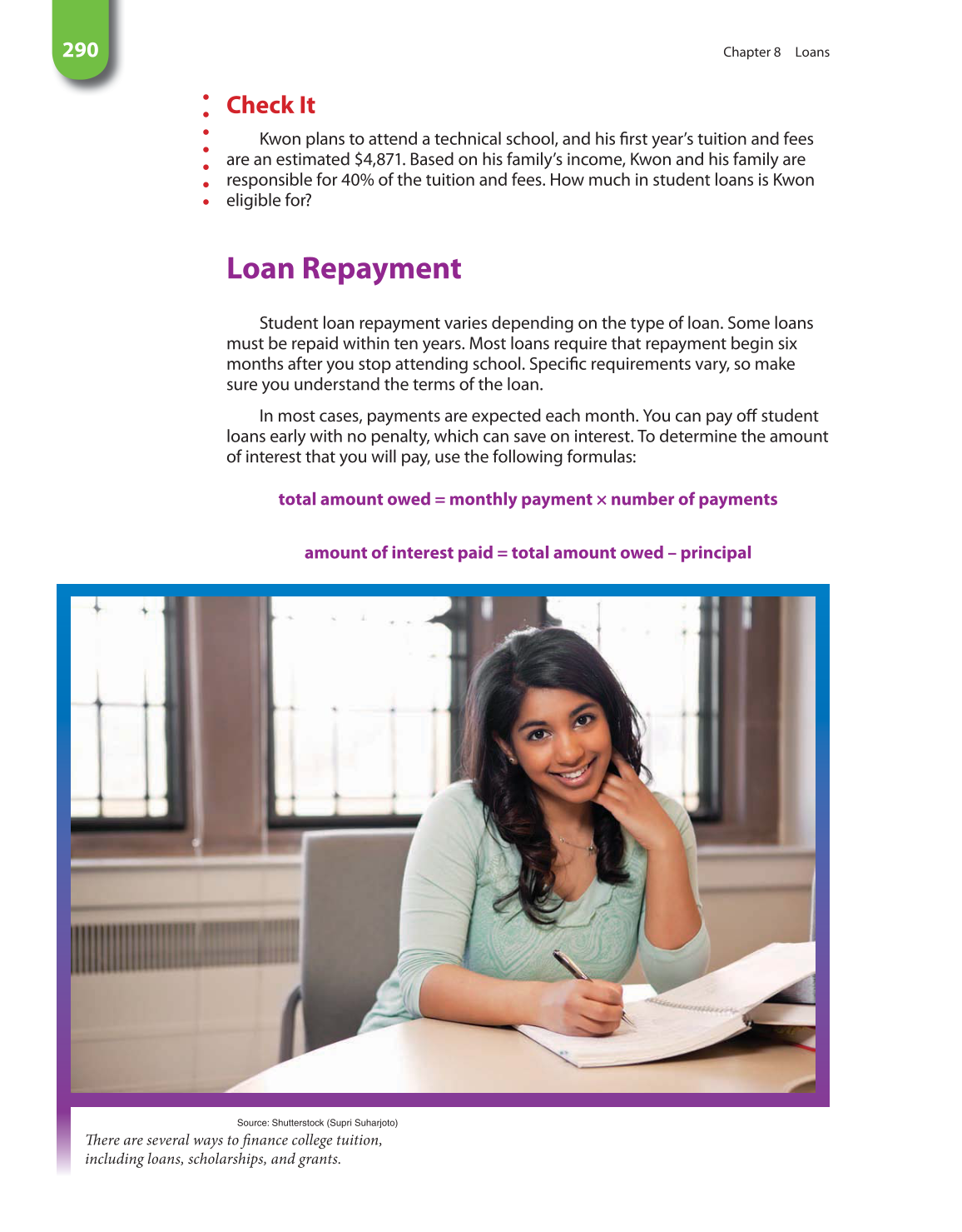 Math for Financial Literacy, 1st Edition page 290