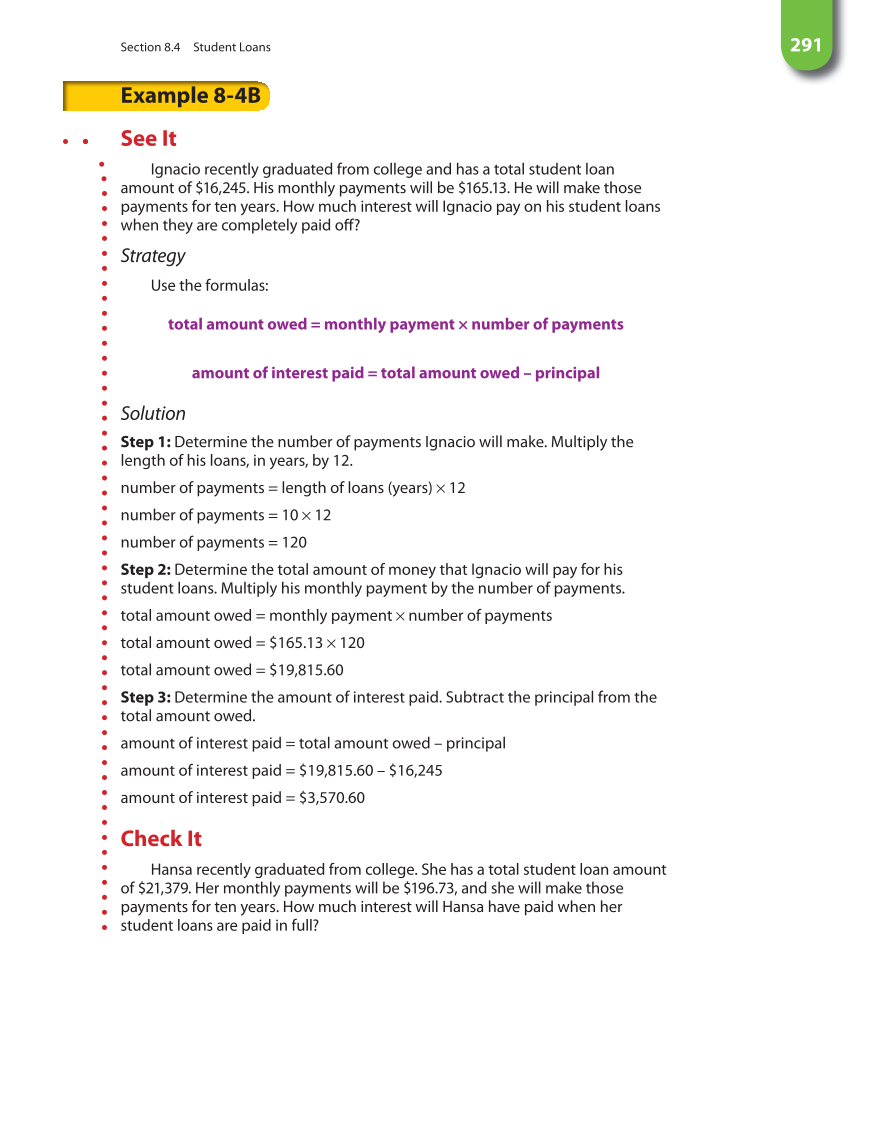 Math for Financial Literacy, 1st Edition page 291