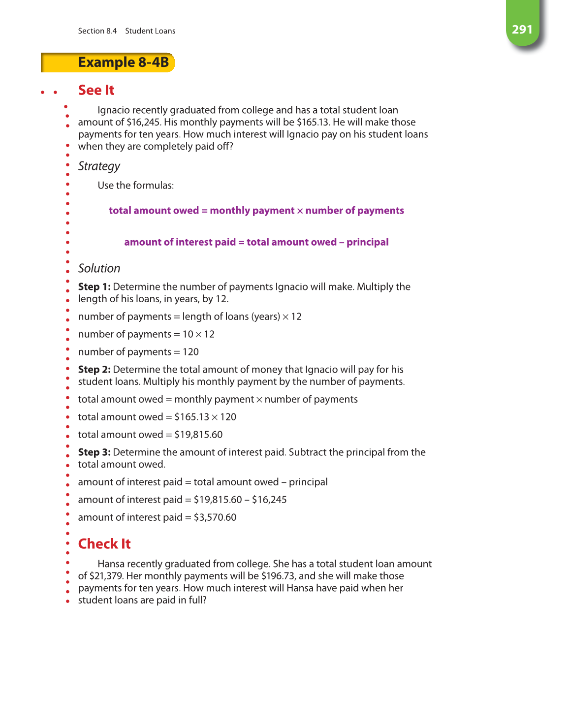 Math for Financial Literacy, 1st Edition page 291