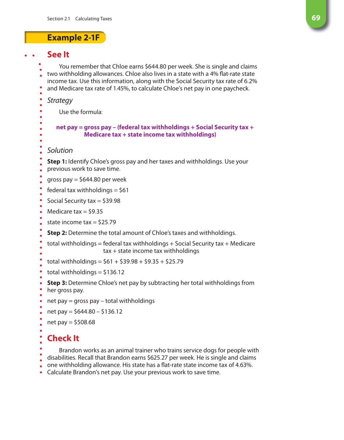 Math for Financial Literacy, 1st Edition page 69