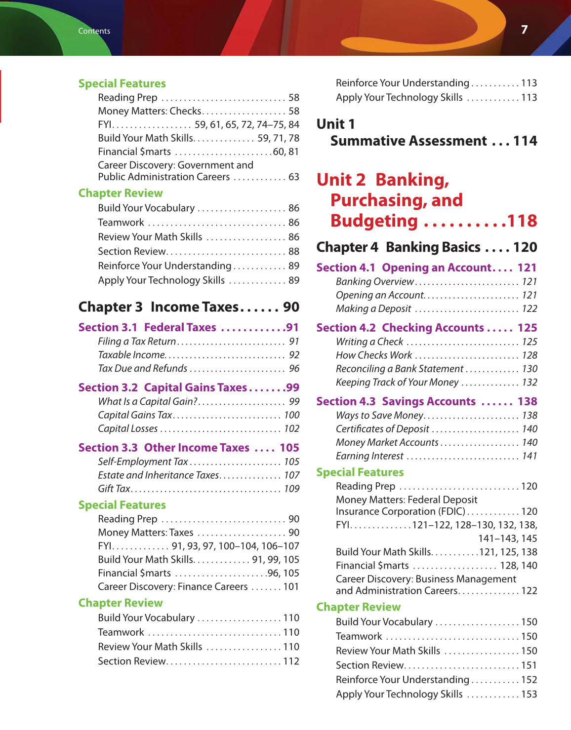 Math for Financial Literacy, 1st Edition page 7