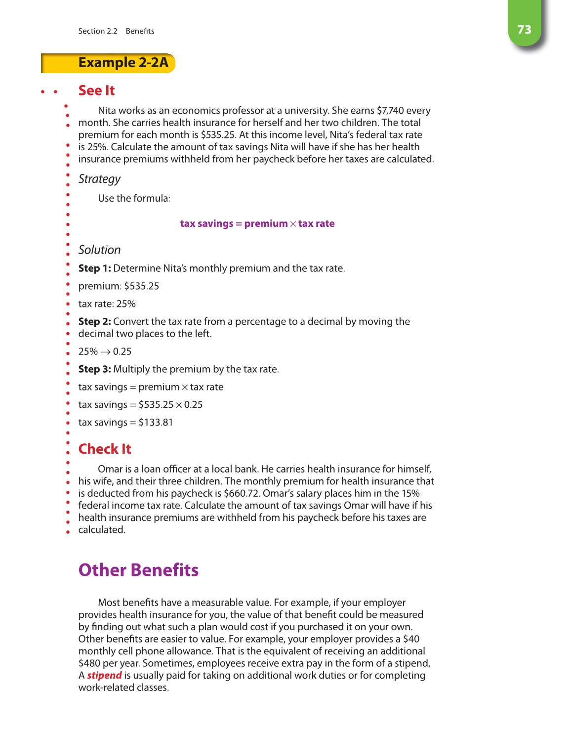 Math for Financial Literacy, 1st Edition page 73