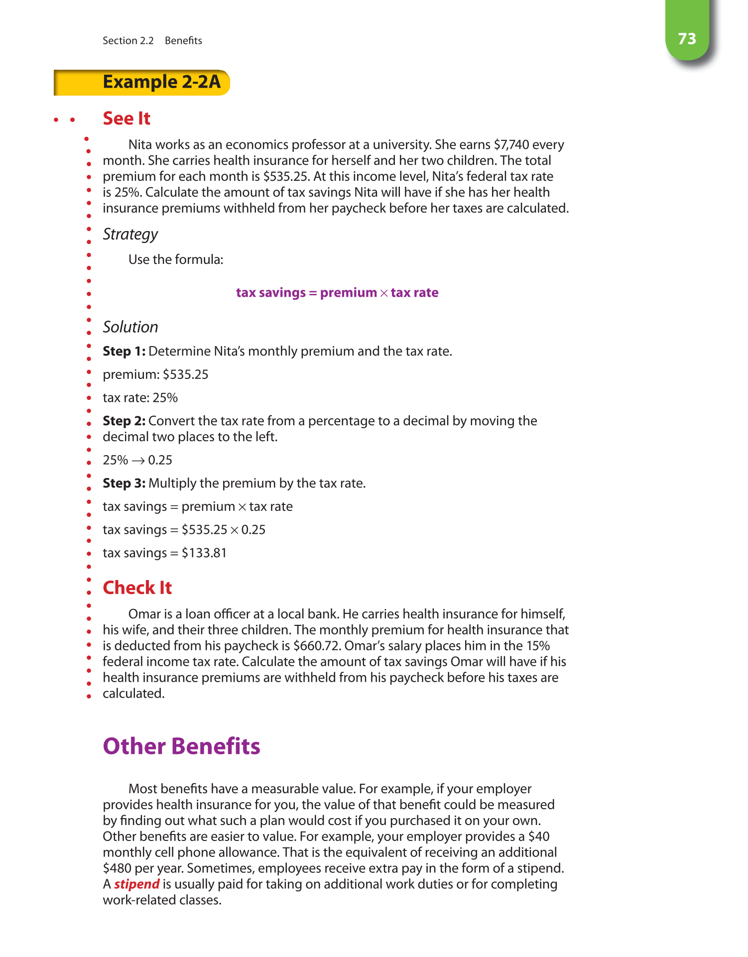 Math for Financial Literacy, 1st Edition page 73