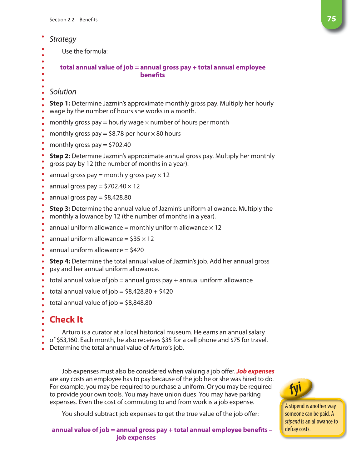 Math for Financial Literacy, 1st Edition page 75