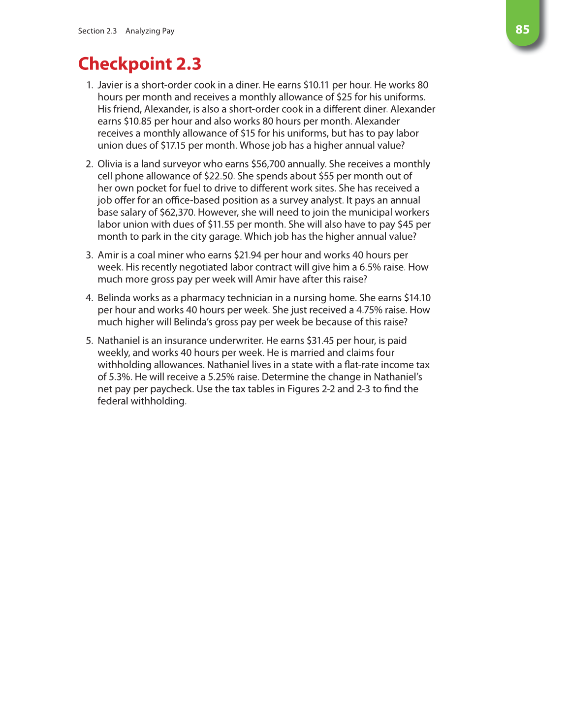 Math for Financial Literacy, 1st Edition page 85