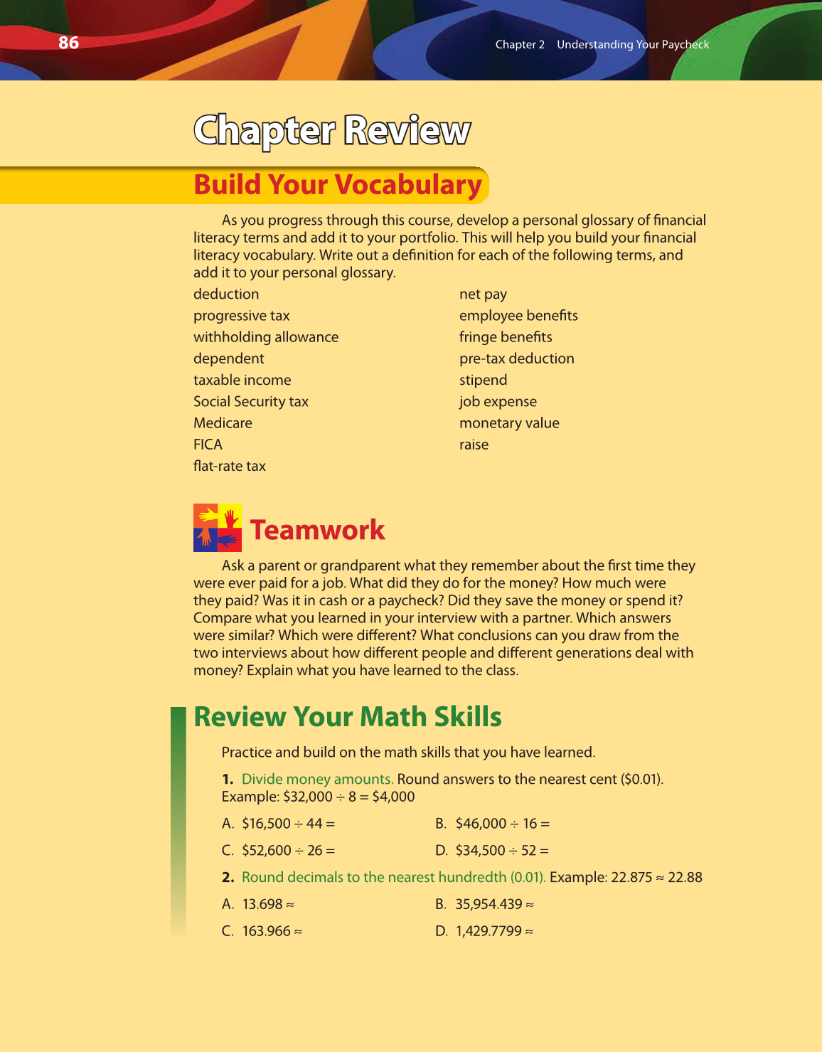 Math for Financial Literacy, 1st Edition page 86