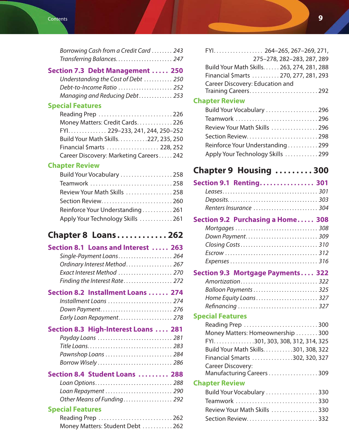 Math for Financial Literacy, 1st Edition page 9