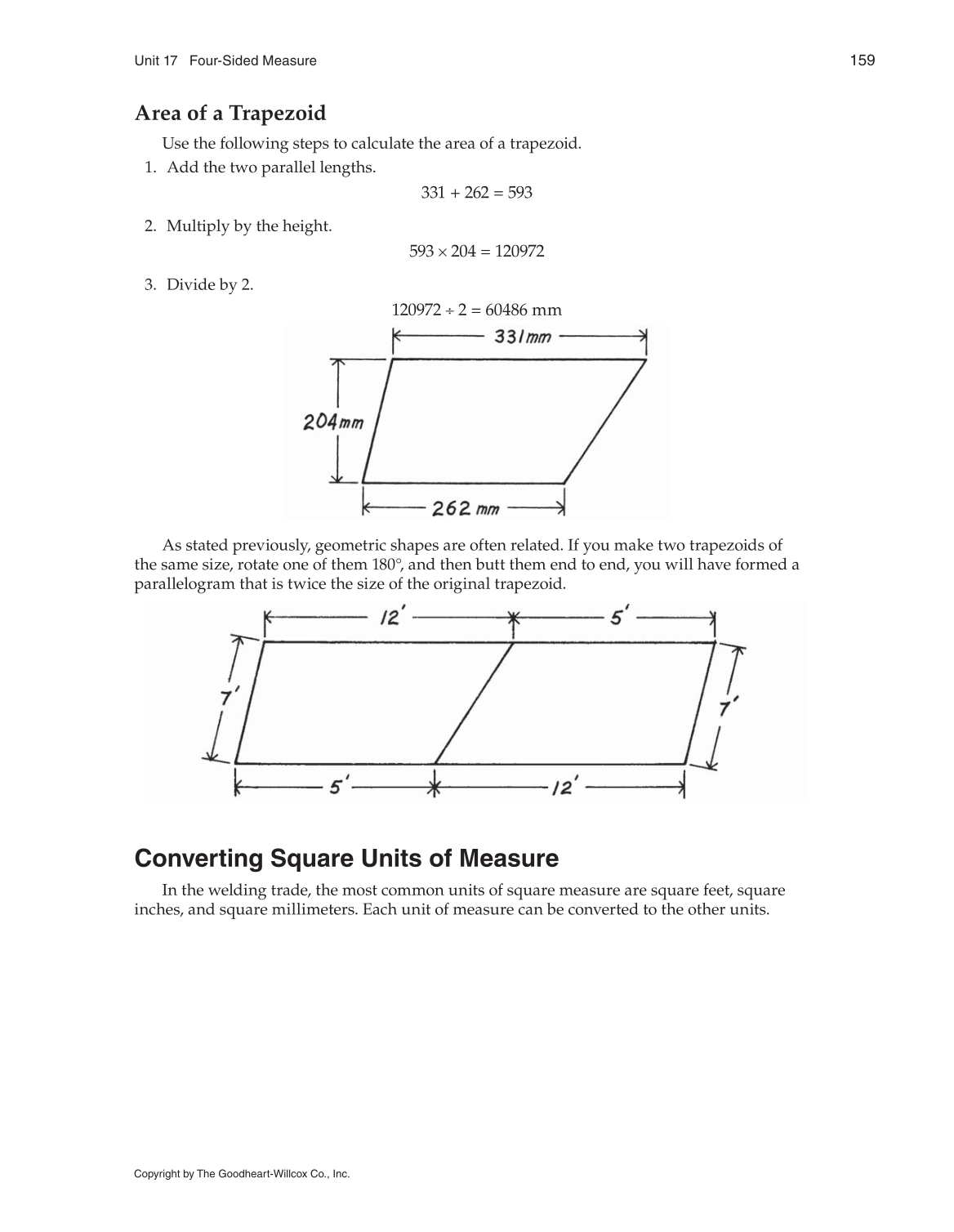 Math for Welders, 5th Edition page 159