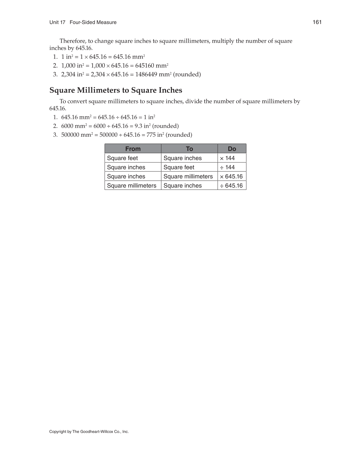 Math for Welders, 5th Edition page 161