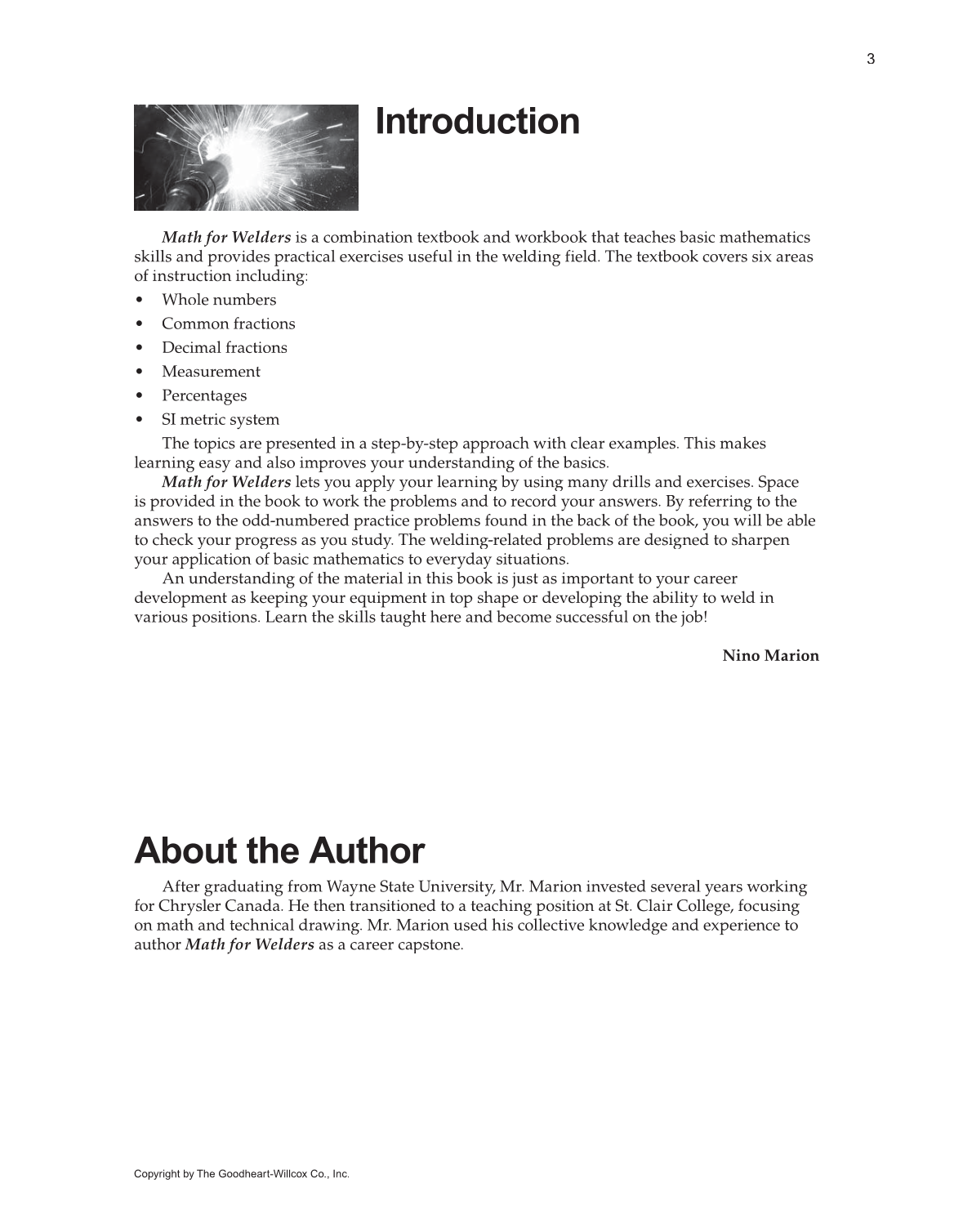 Math for Welders, 5th Edition page 3