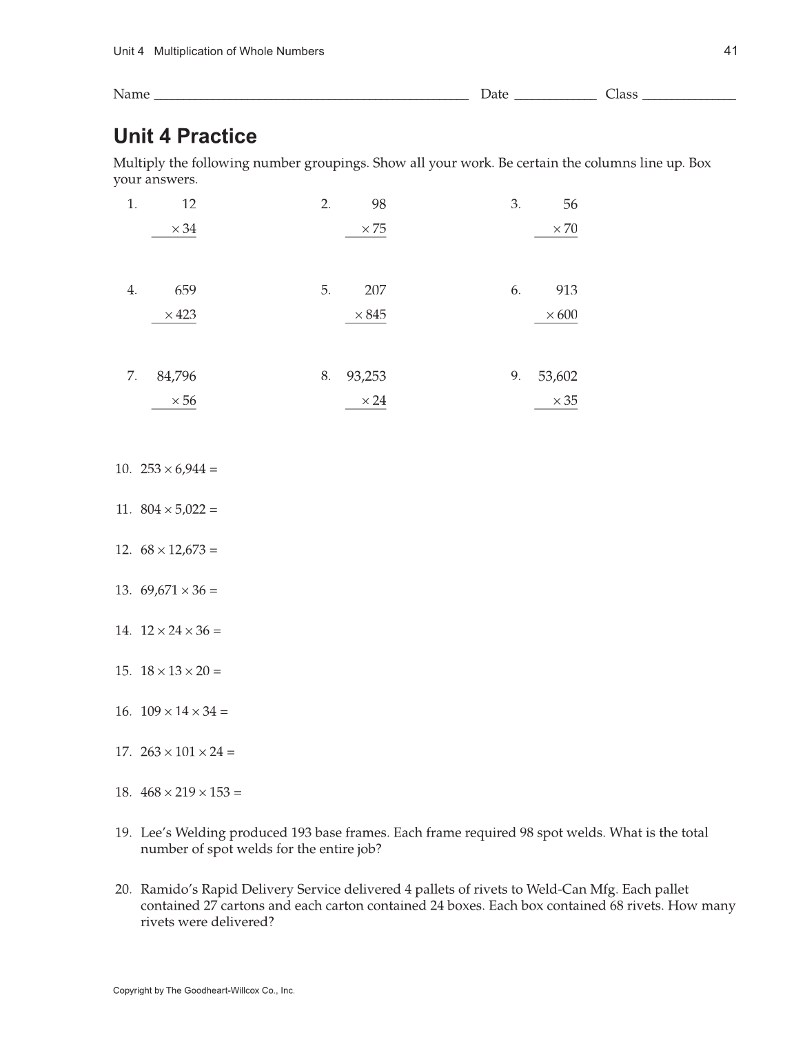 Math for Welders, 5th Edition page 41