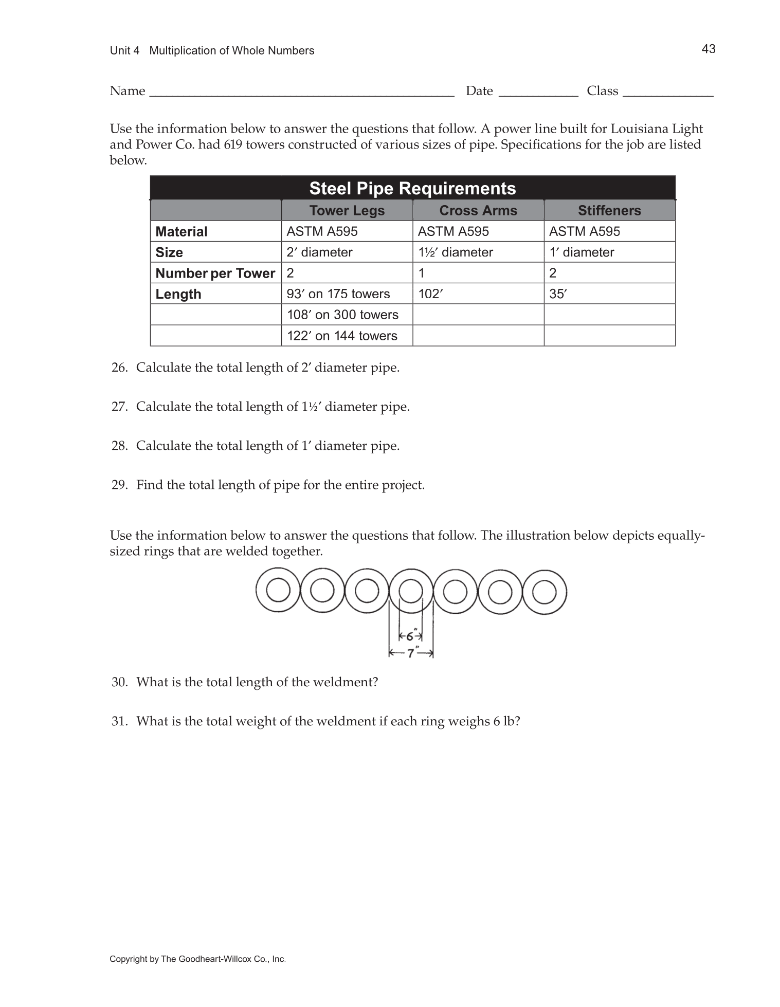Math for Welders, 5th Edition page 43