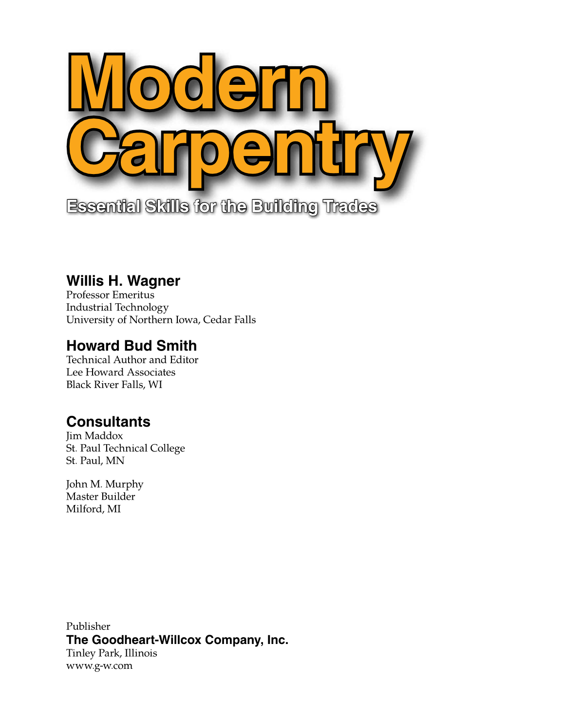 Modern Carpentry, 11th Edition page 1
