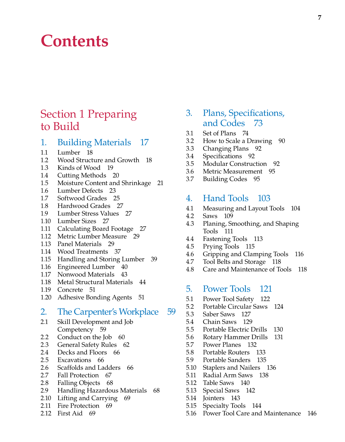 Modern Carpentry, 11th Edition page 7