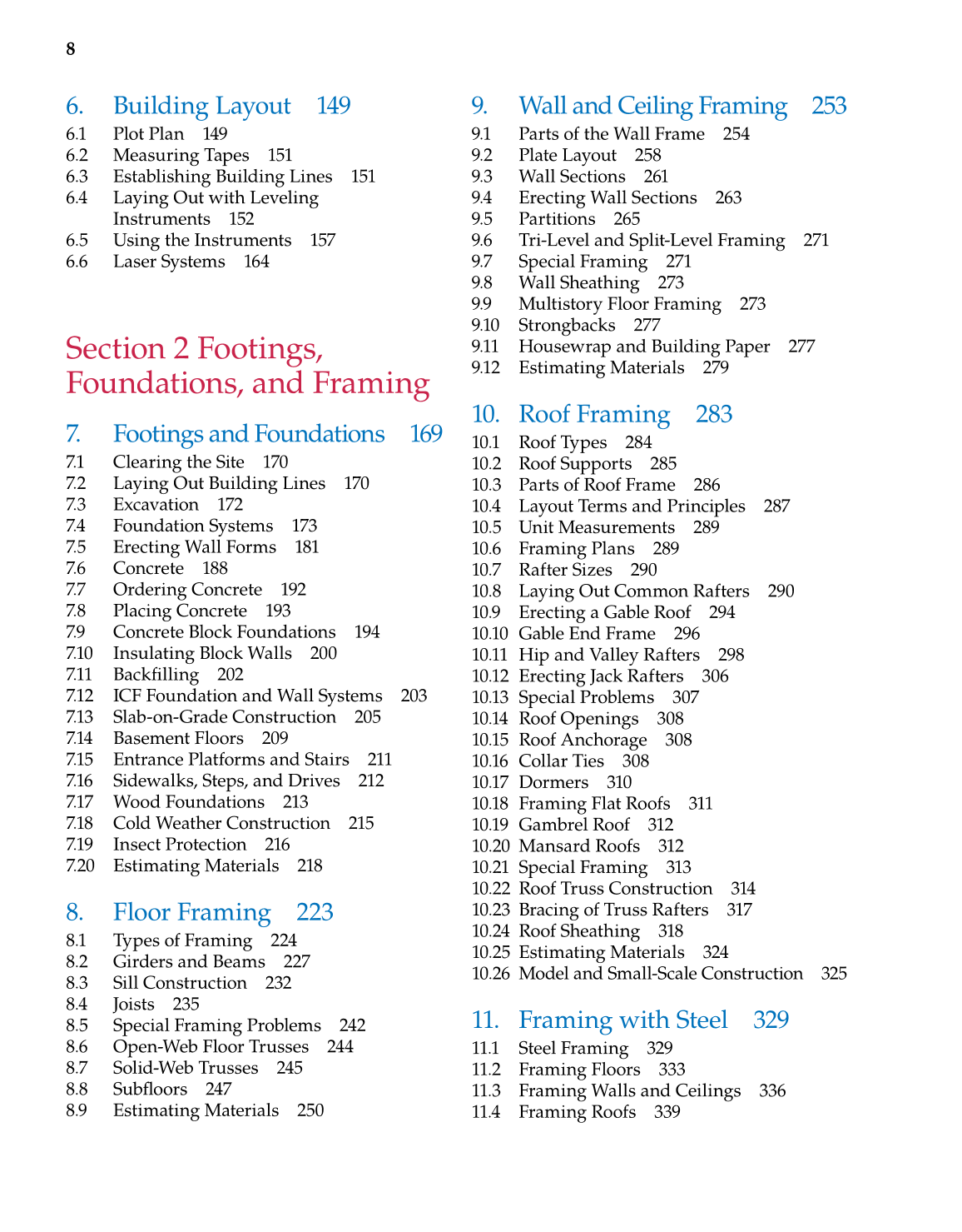 Modern Carpentry, 11th Edition page 8