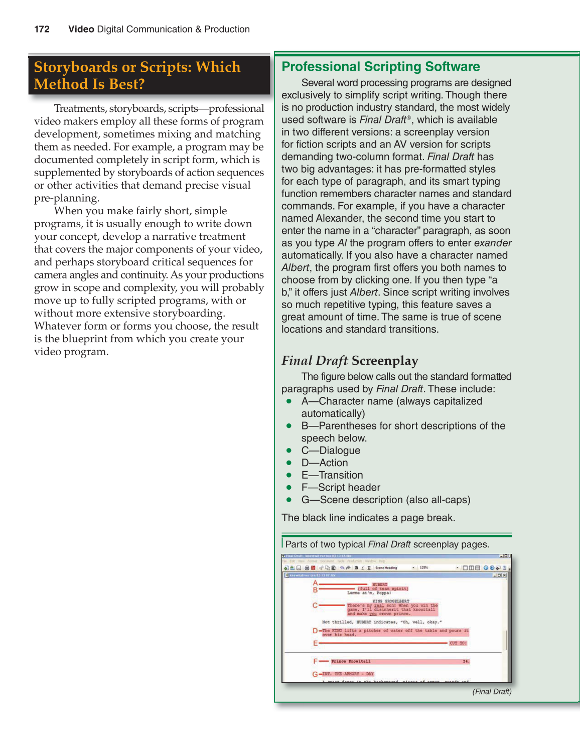 Video: Digital Communication &amp; Production, 3rd Edition page 172
