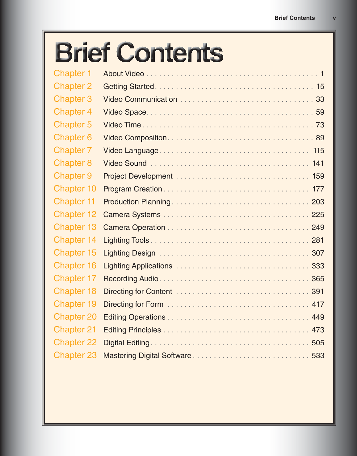 Video: Digital Communication &amp; Production, 3rd Edition page v