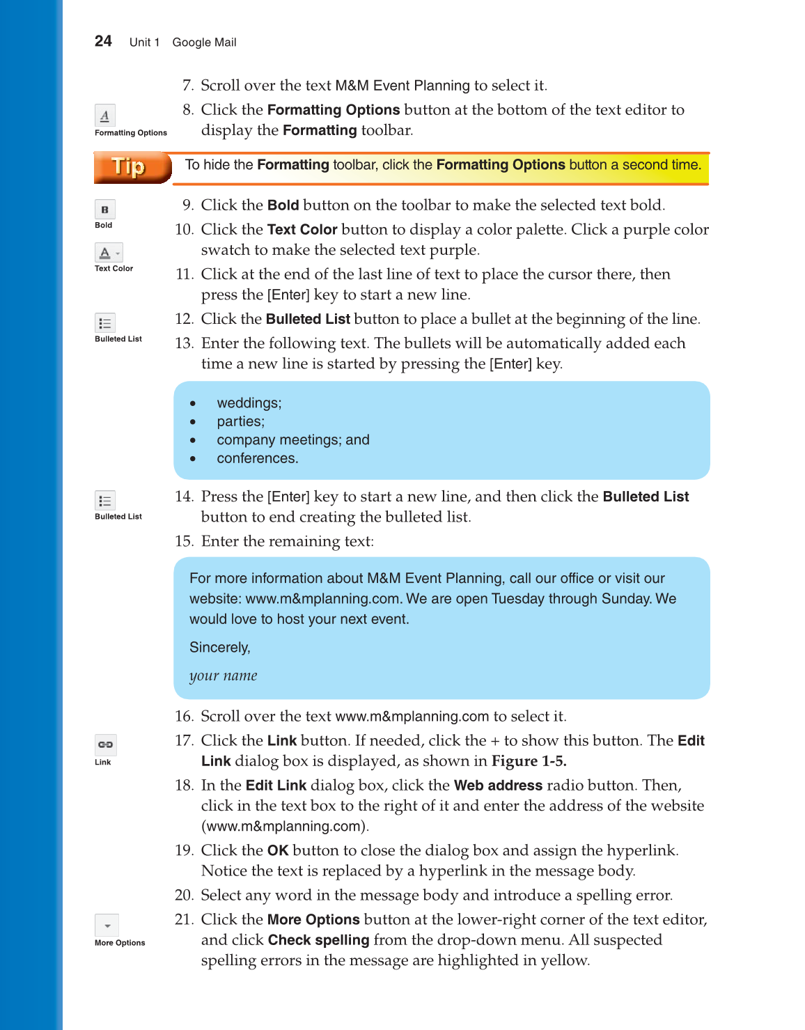 Using Google Apps, 1st Edition page 24
