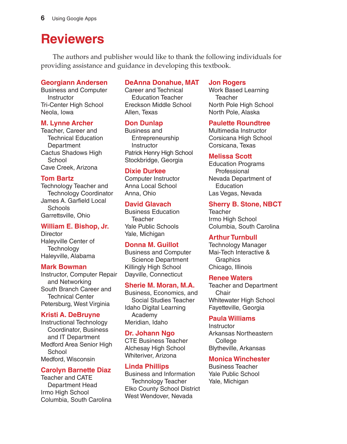 Using Google Apps, 1st Edition page 6