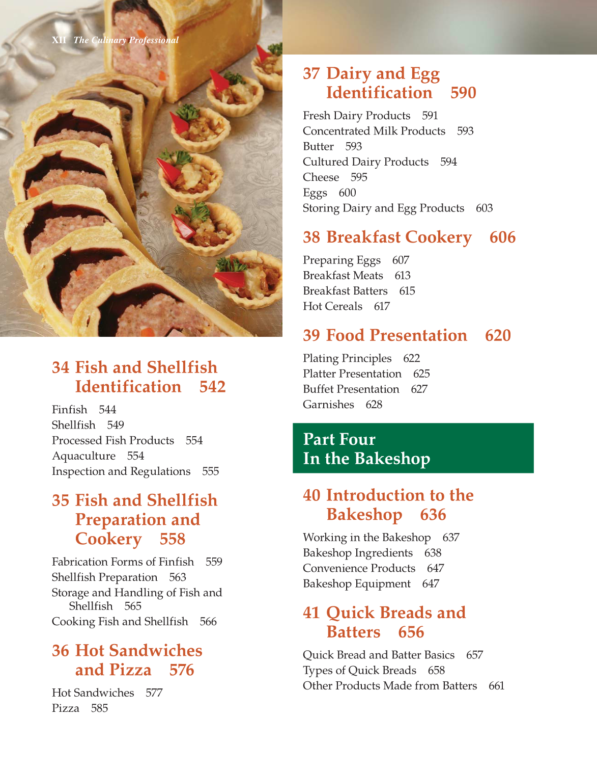 The Culinary Professional, 2nd Edition page XII