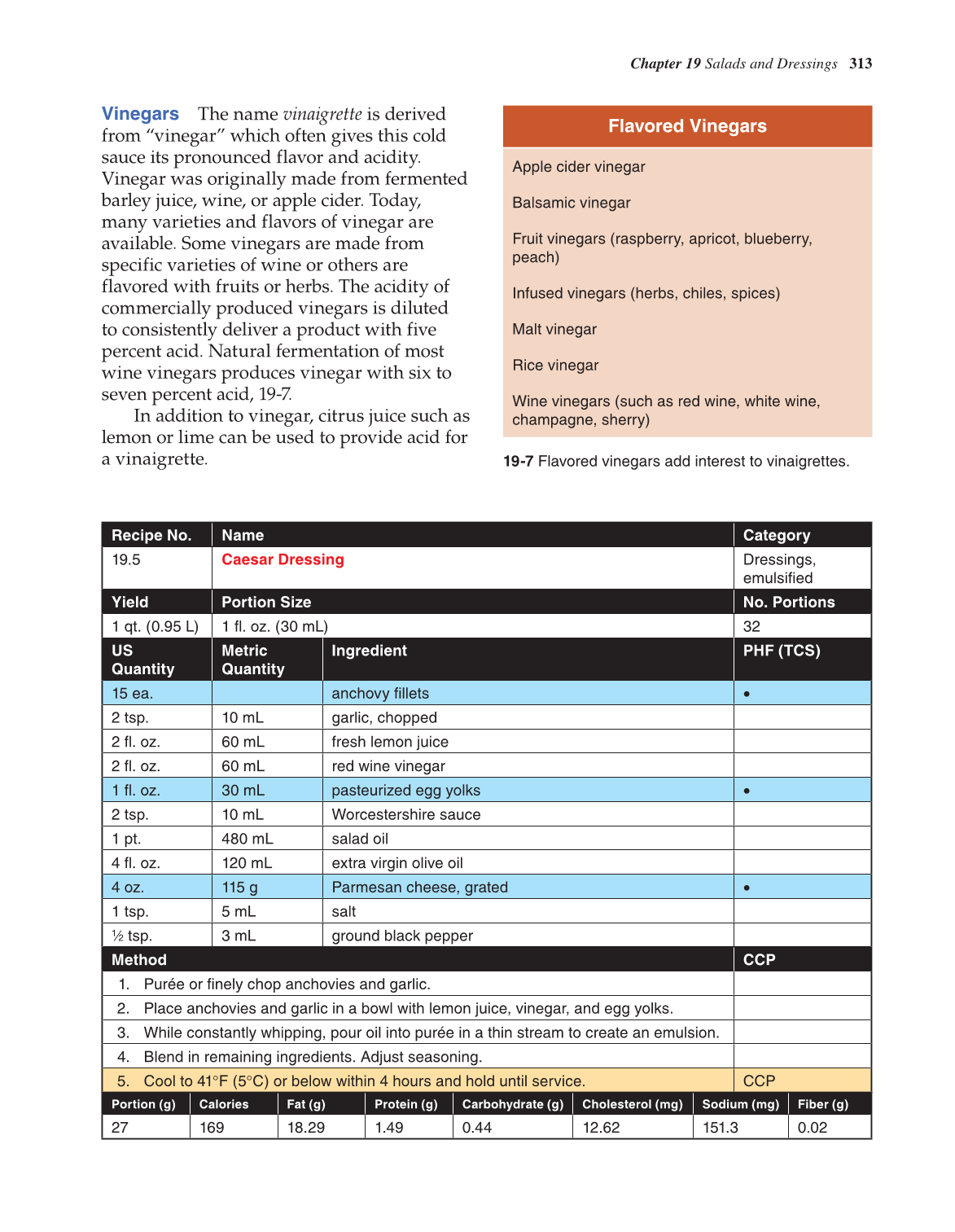 The Culinary Professional, 2nd Edition page 313
