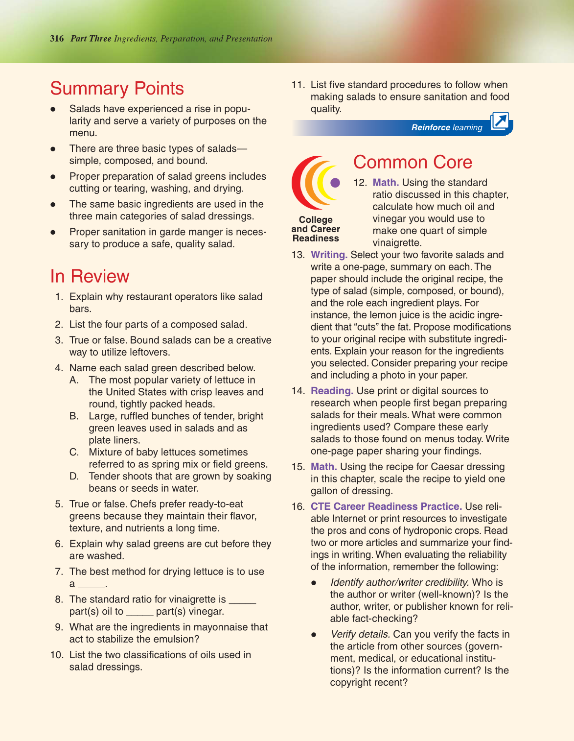 The Culinary Professional, 2nd Edition page 316