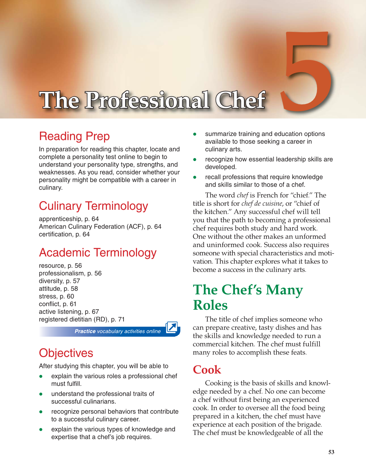 The Culinary Professional, 2nd Edition page 53