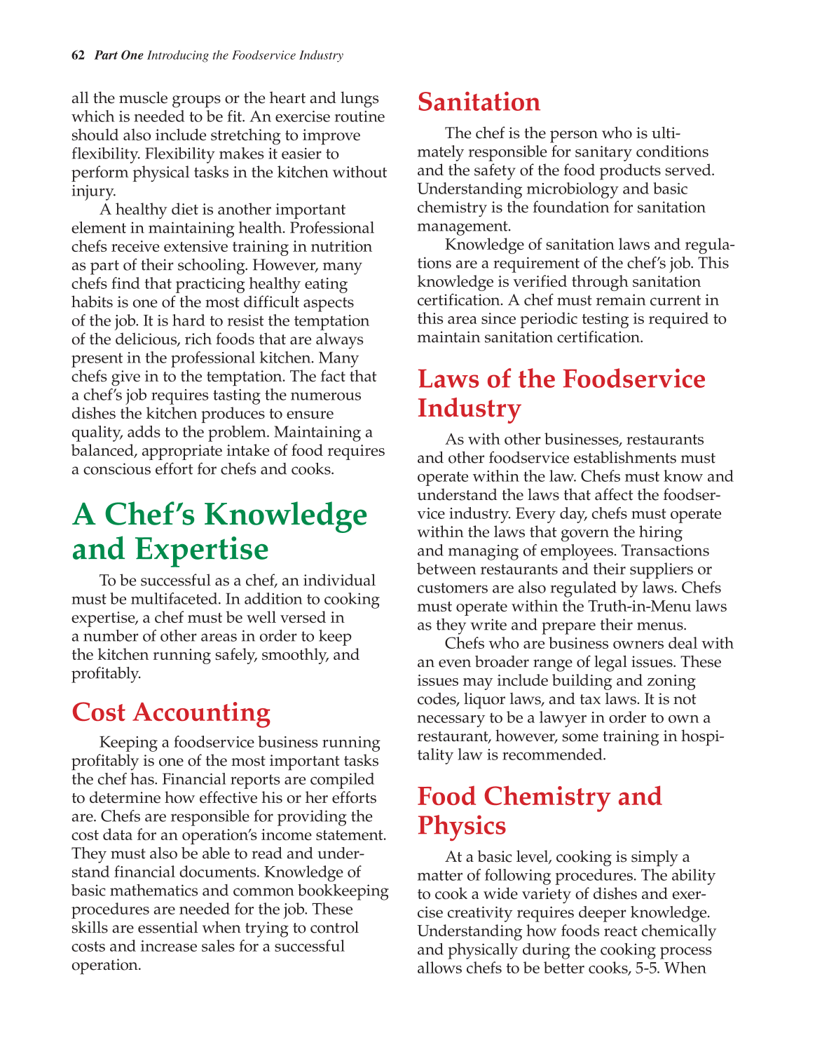 The Culinary Professional, 2nd Edition page 62