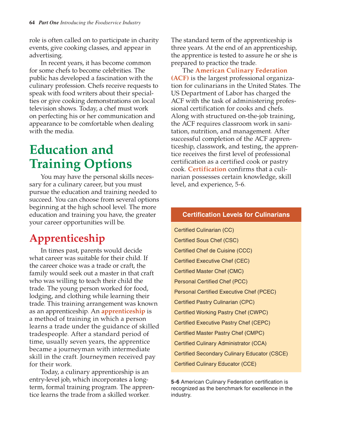 The Culinary Professional, 2nd Edition page 64
