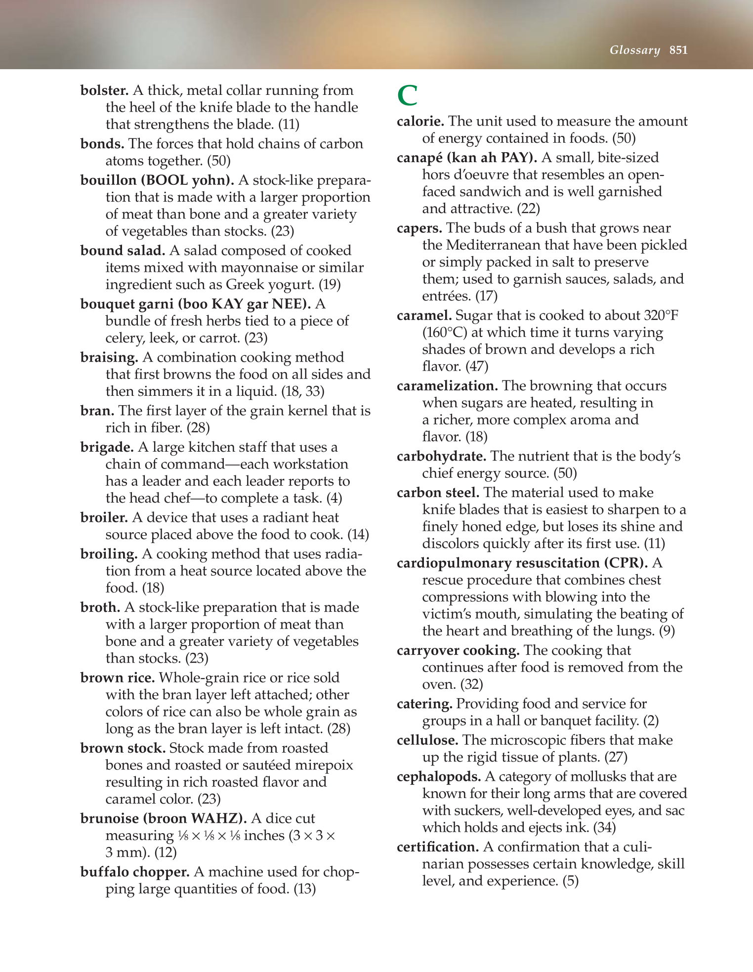 The Culinary Professional, 2nd Edition page 851