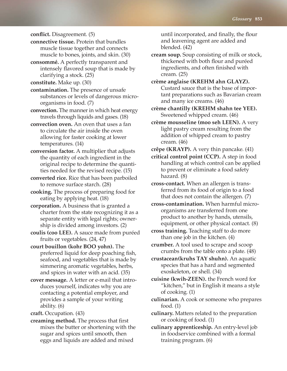 The Culinary Professional, 2nd Edition page 853