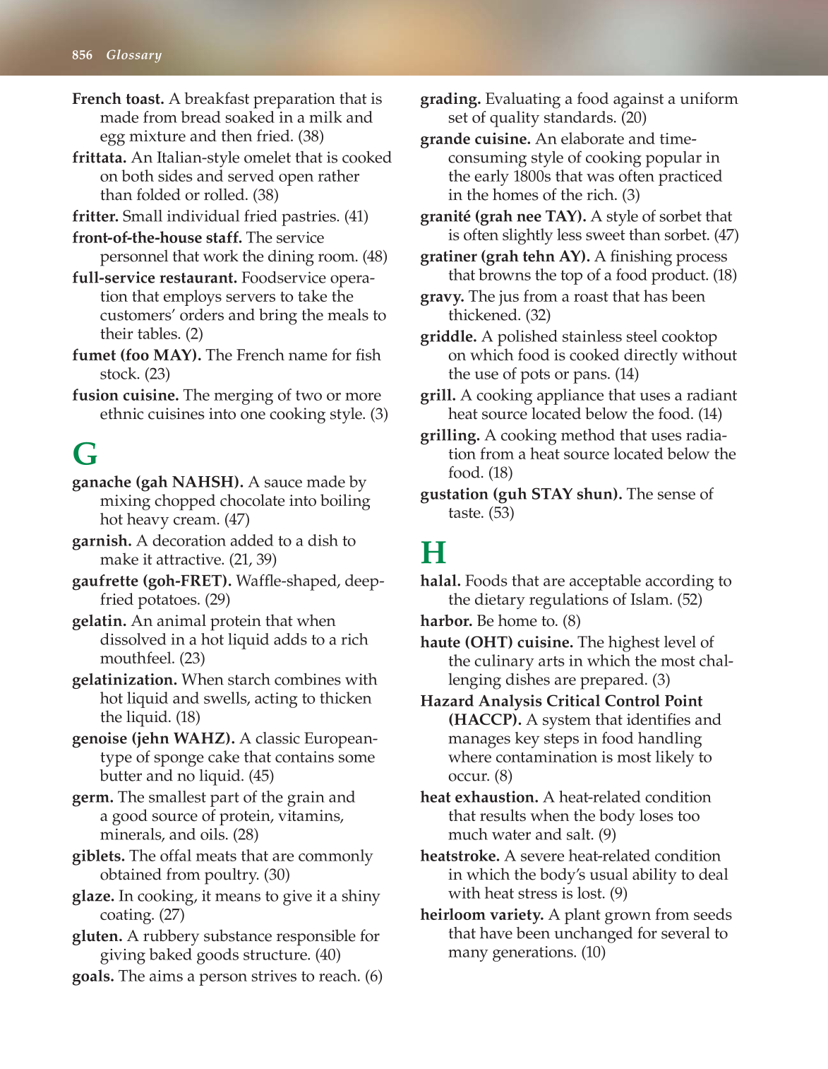 The Culinary Professional, 2nd Edition page 856