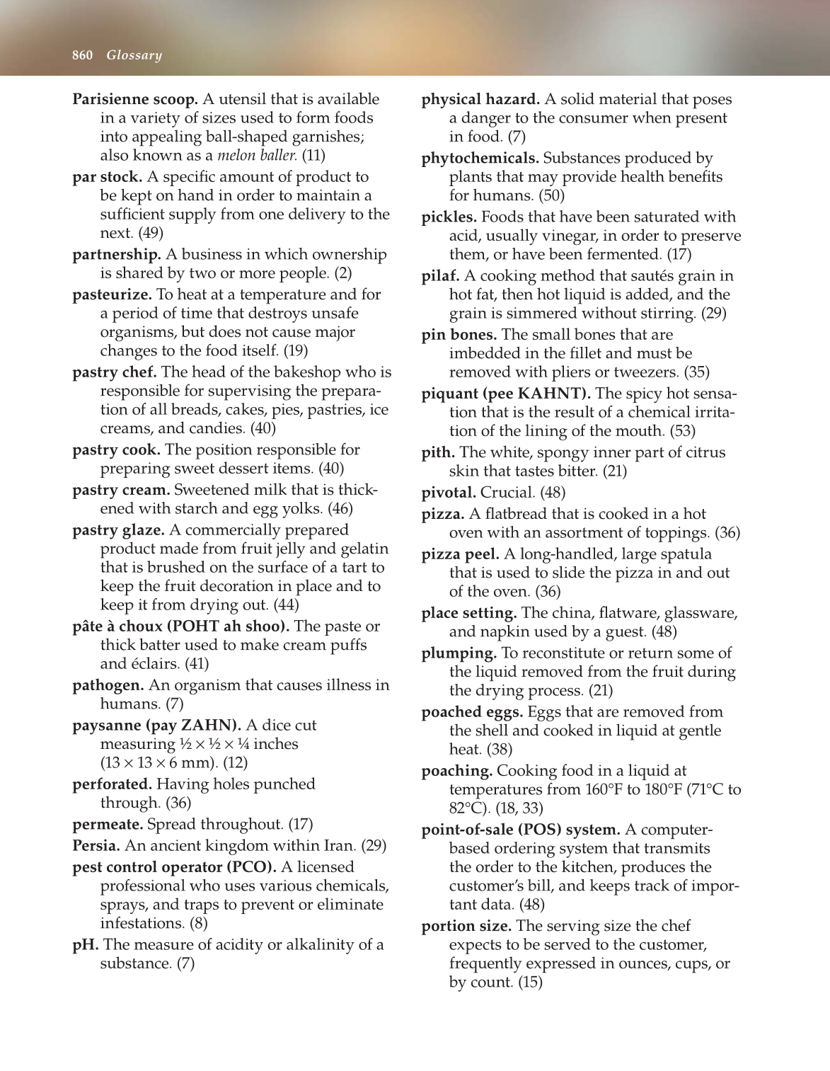 The Culinary Professional, 2nd Edition page 860