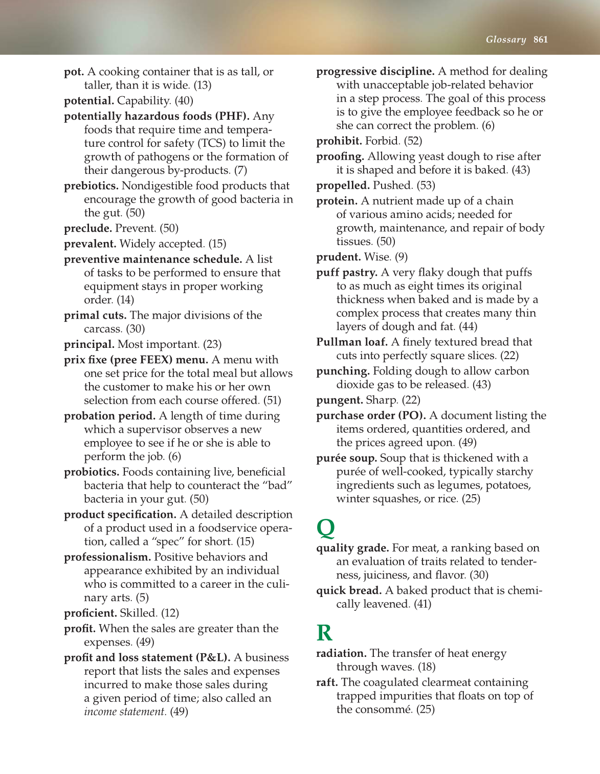 The Culinary Professional, 2nd Edition page 861