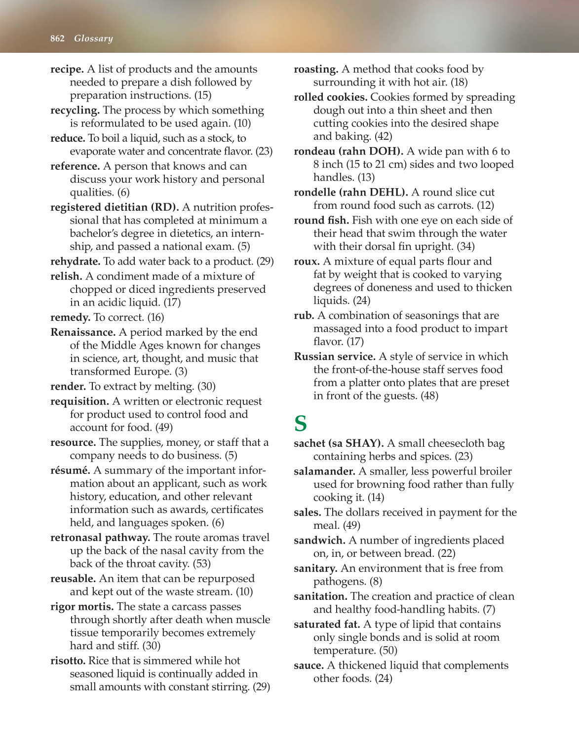 The Culinary Professional, 2nd Edition page 862