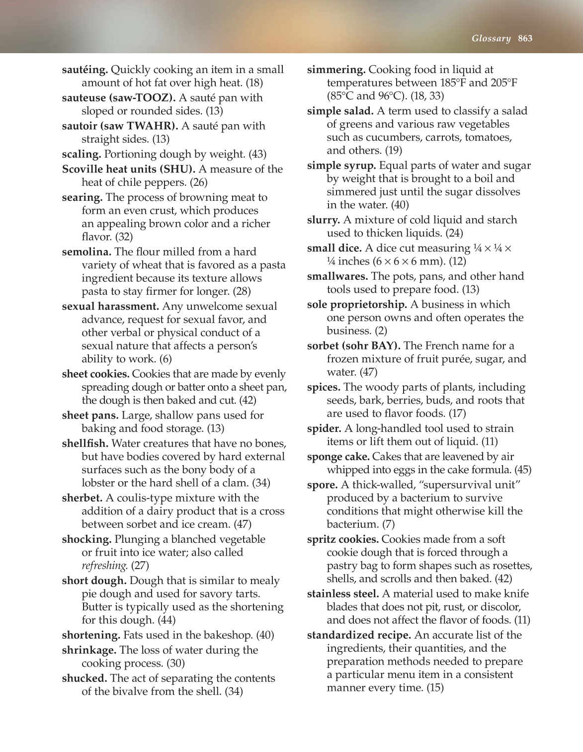 The Culinary Professional, 2nd Edition page 863