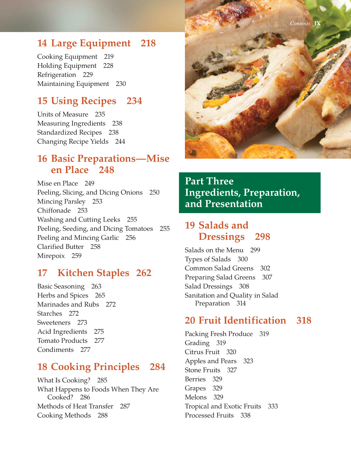 The Culinary Professional, 2nd Edition page IX