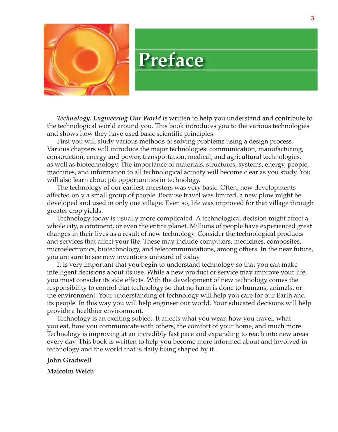 Technology: Engineering Our World, 7th Edition page 3