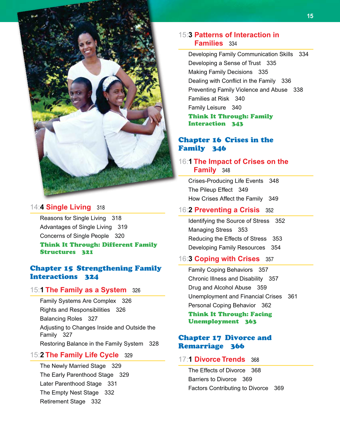 Strengthening Family &amp; Self, 6th Edition page 15