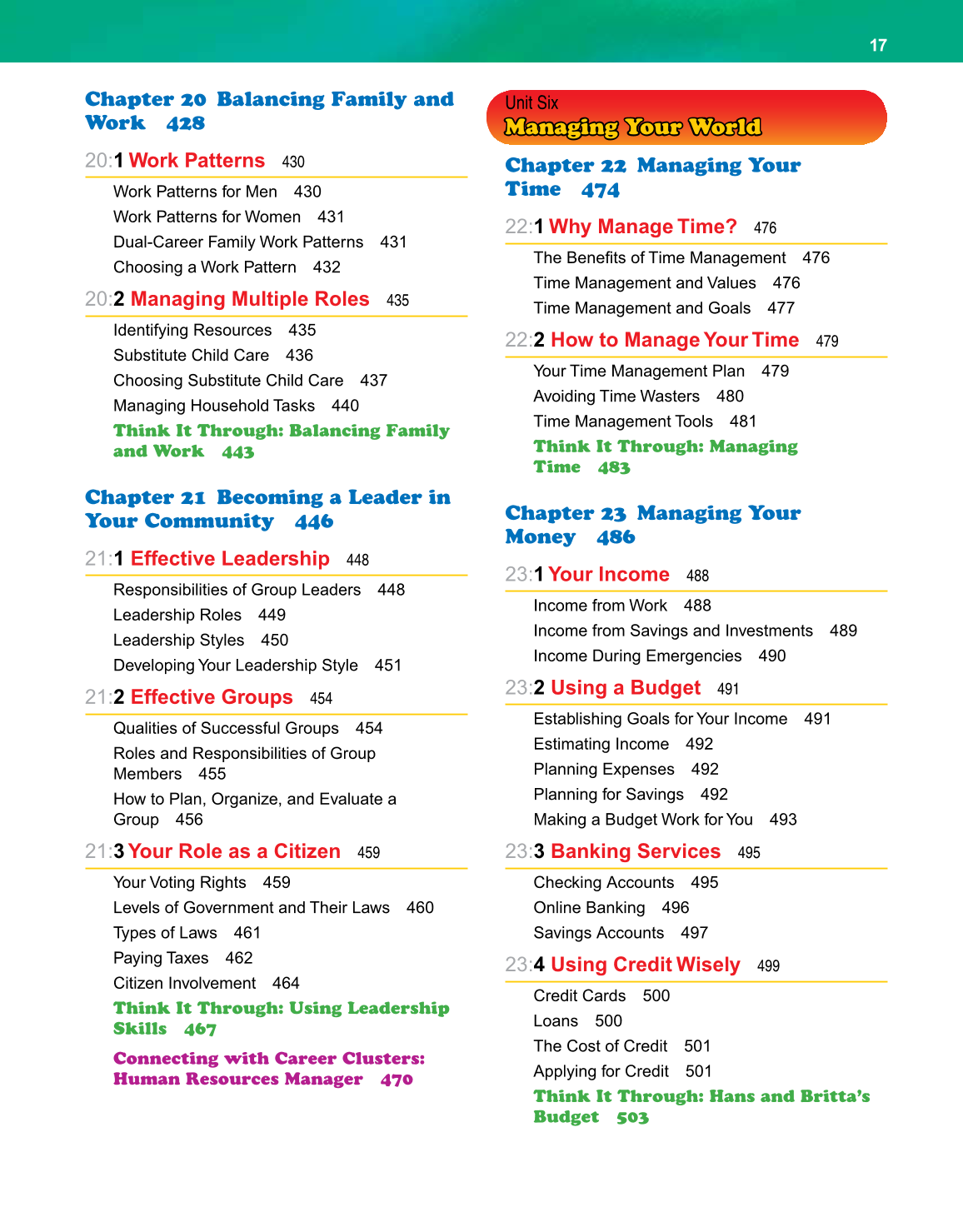 Strengthening Family &amp; Self, 6th Edition page 17