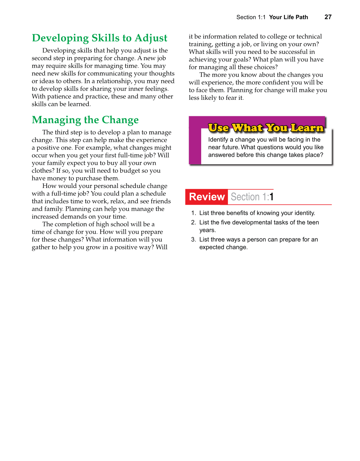 Strengthening Family &amp; Self, 6th Edition page 27