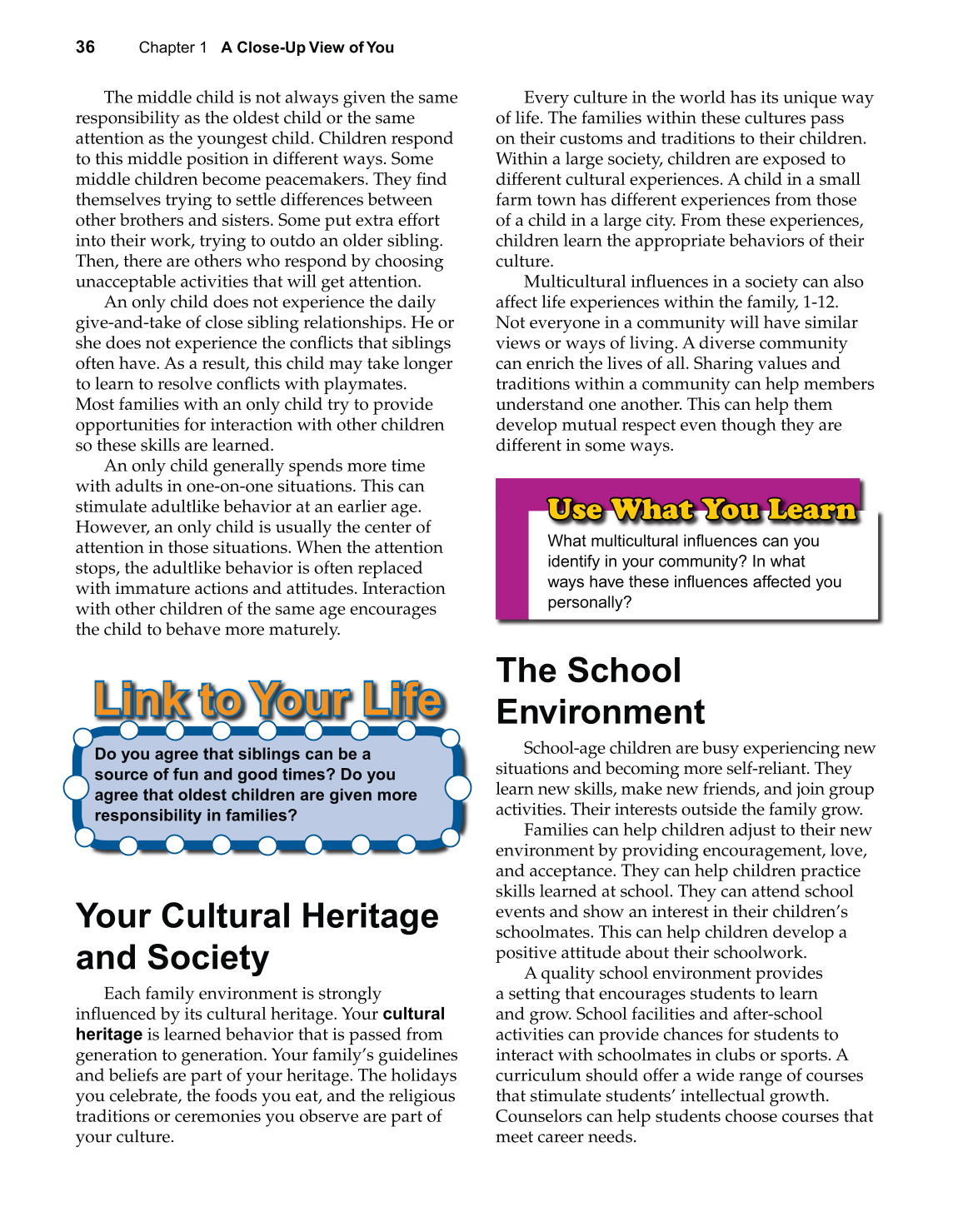 Strengthening Family &amp; Self, 6th Edition page 36