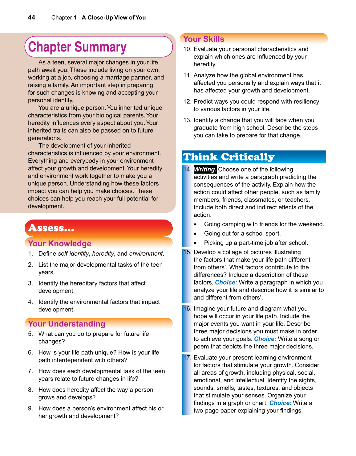 Strengthening Family &amp; Self, 6th Edition page 44