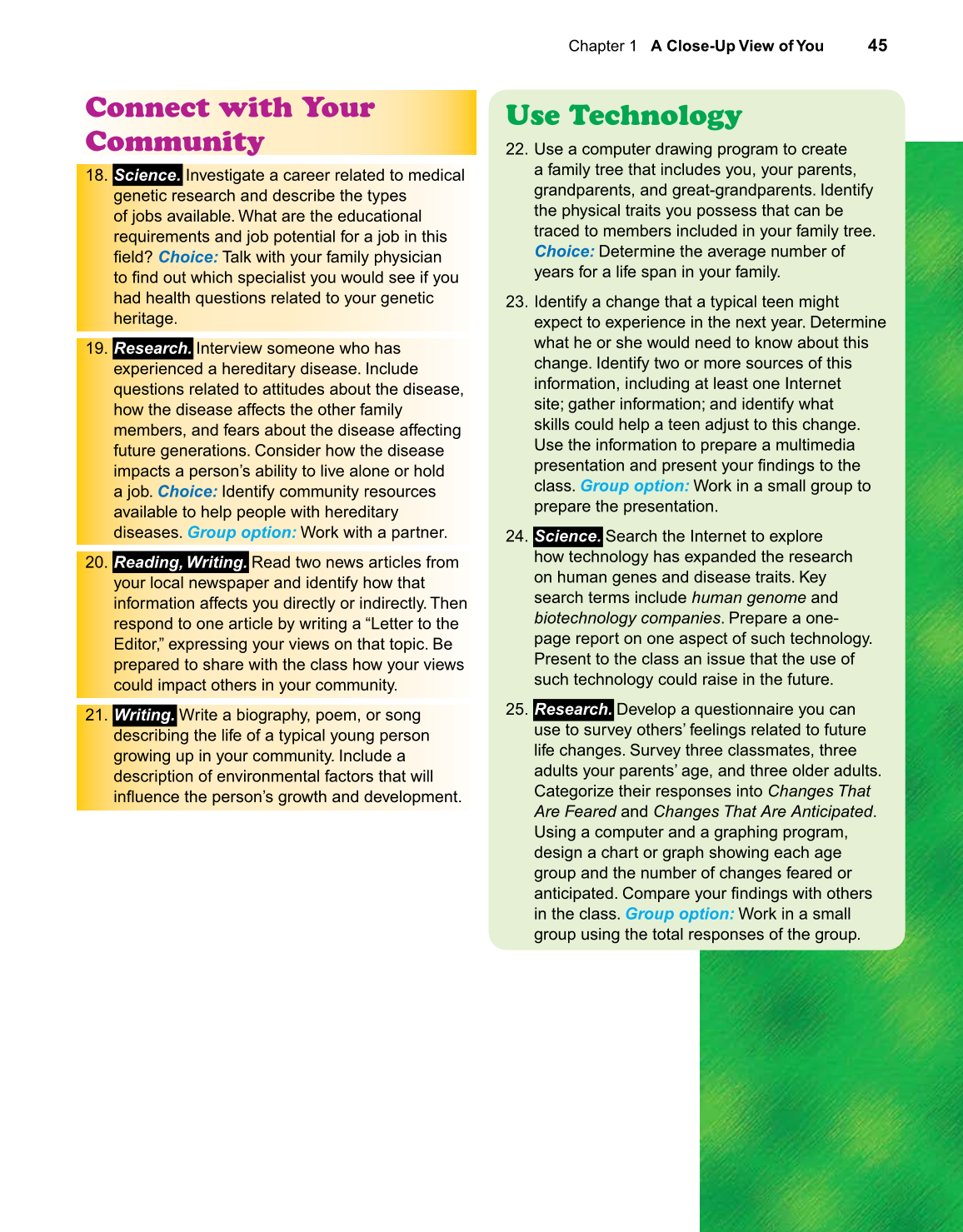 Strengthening Family &amp; Self, 6th Edition page 45