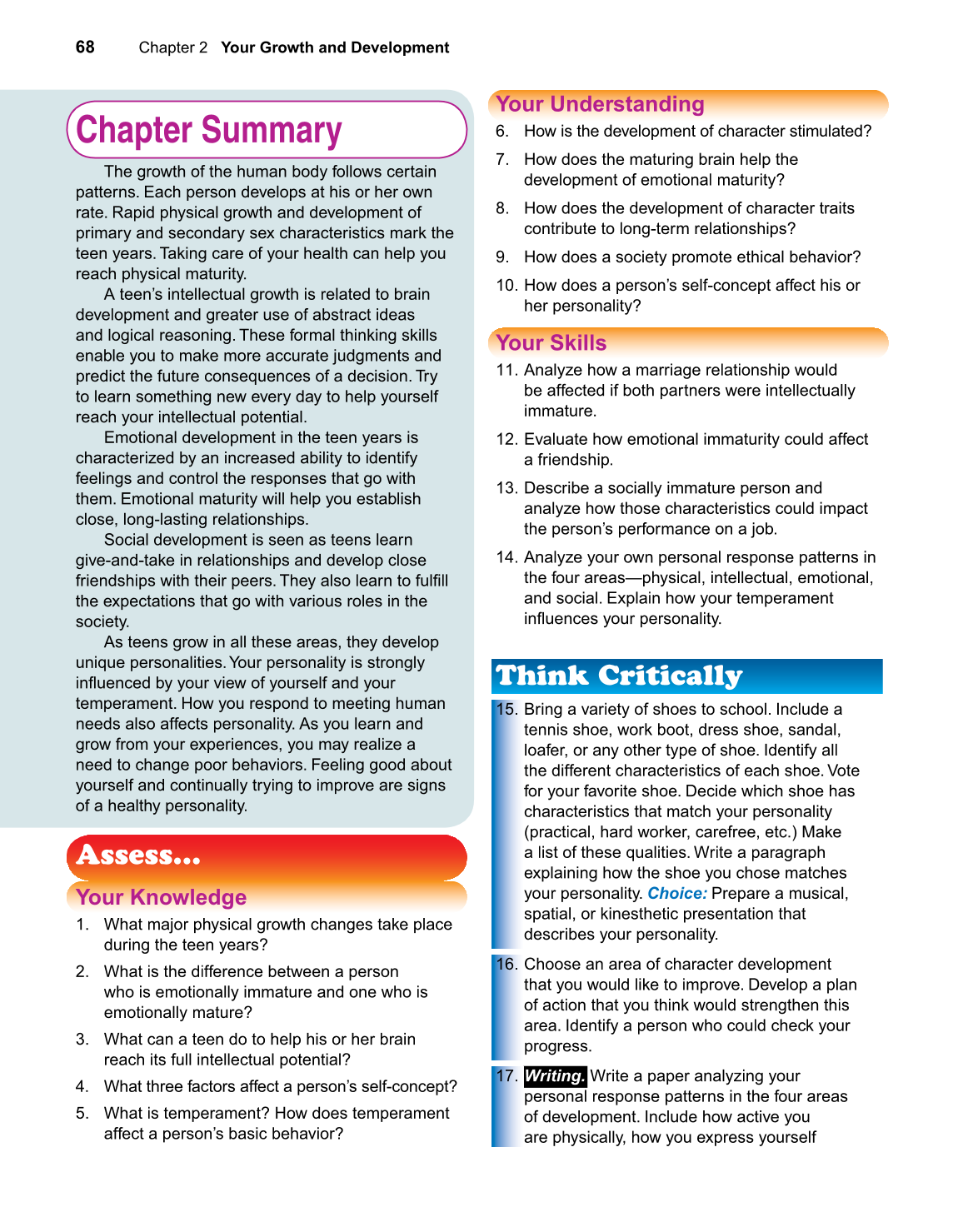 Strengthening Family &amp; Self, 6th Edition page 68