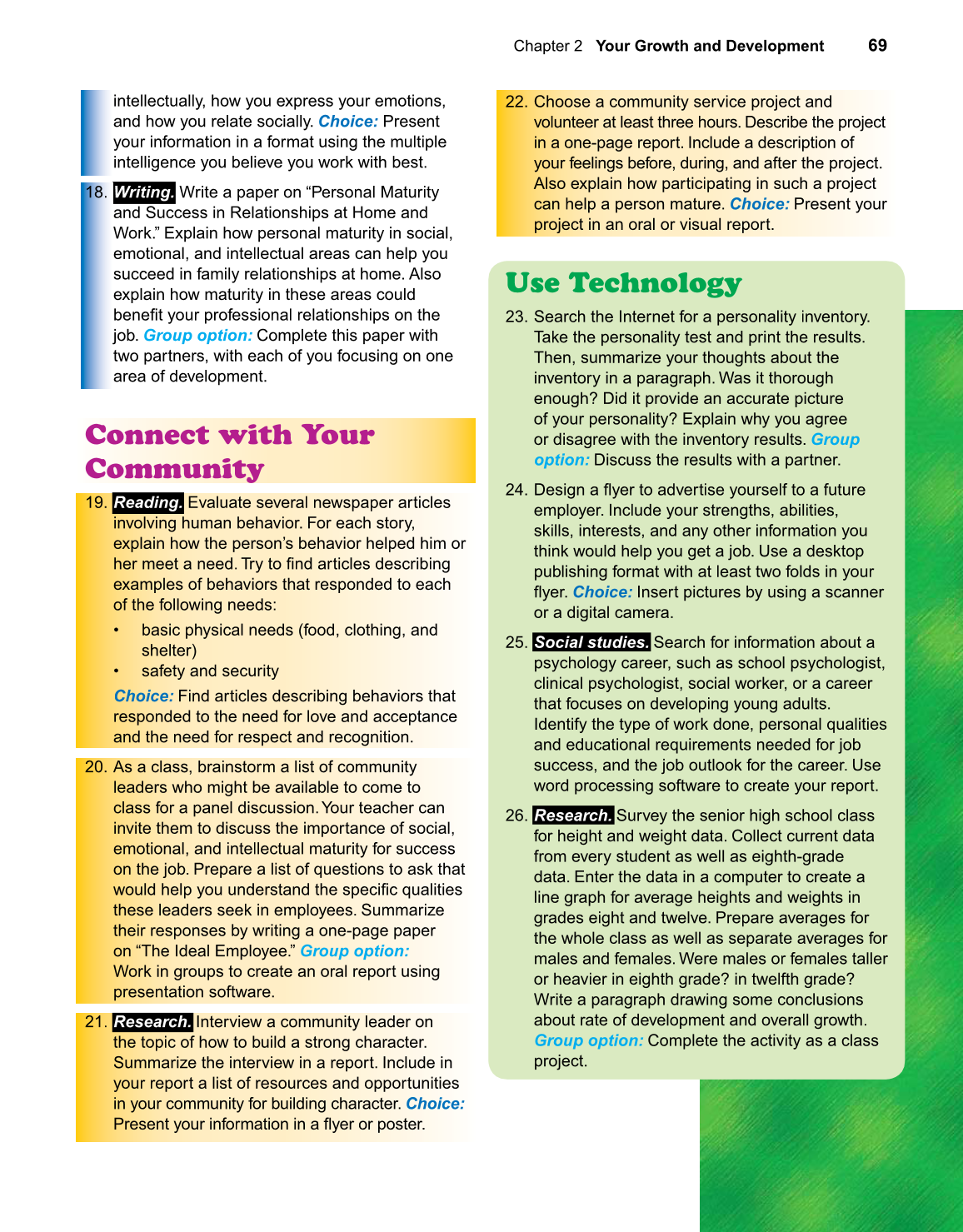 Strengthening Family &amp; Self, 6th Edition page 69