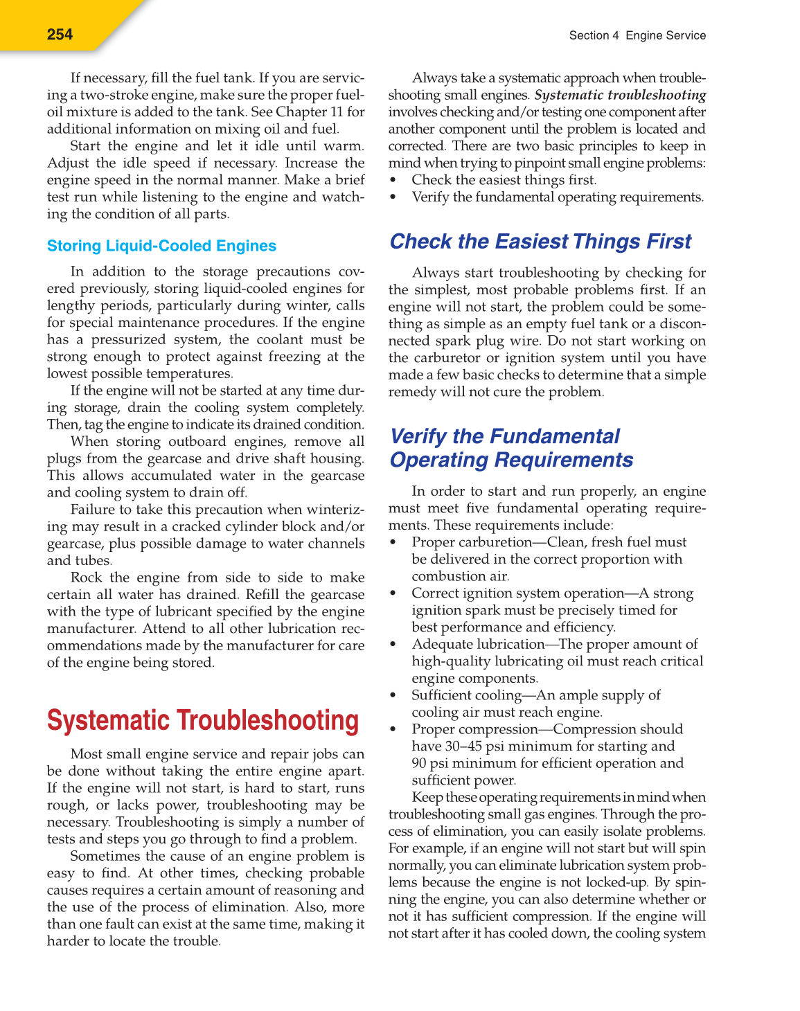 Small Gas Engines, 10th Edition page 254