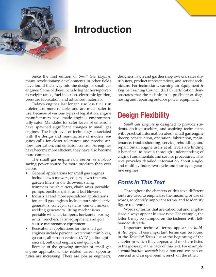 Small Gas Engines, 10th Edition page 3