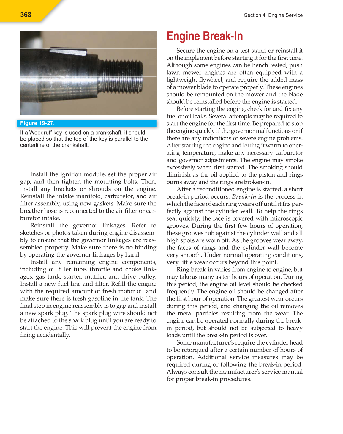 Small Gas Engines, 10th Edition page 368