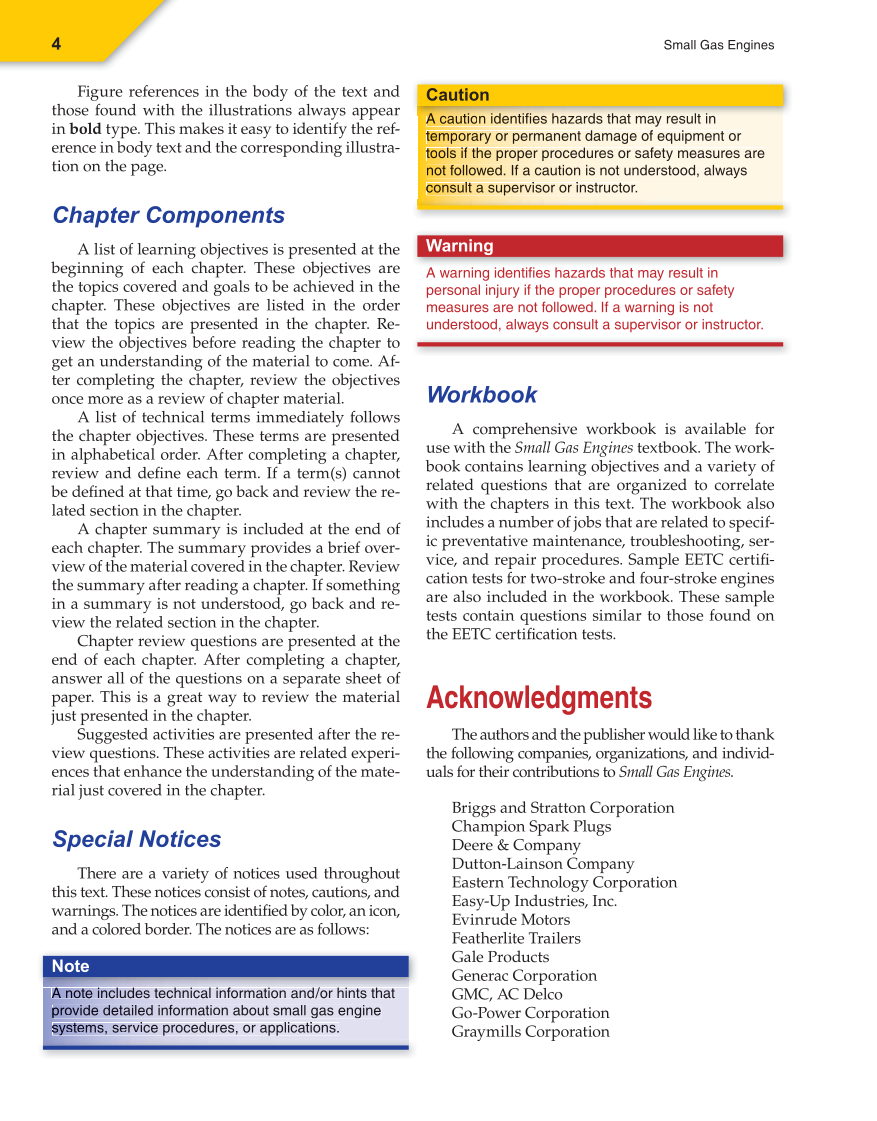 Small Gas Engines, 10th Edition page 4
